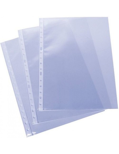 C 100 fundas portadocumentos fº multitaladro polipropileno standard 70mc cristal